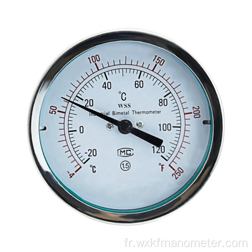 thermomètre bimétallique en acier inoxydable